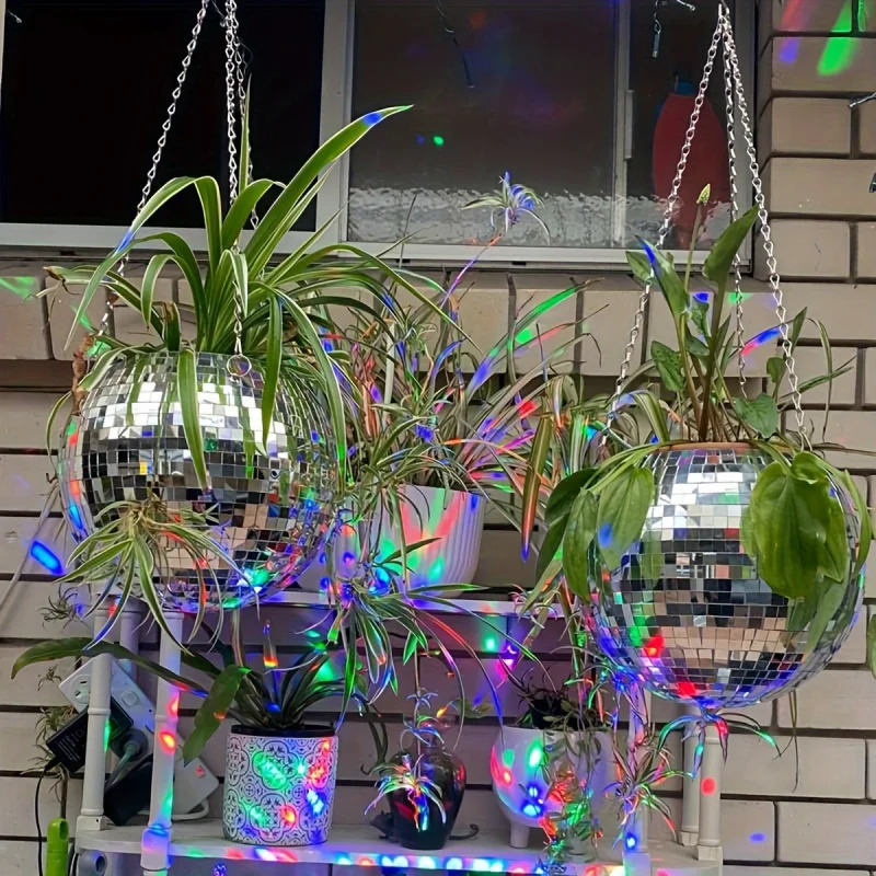 Self Watering Planter - زارع كرات ديسكو مرآة معلقة مستوحاة