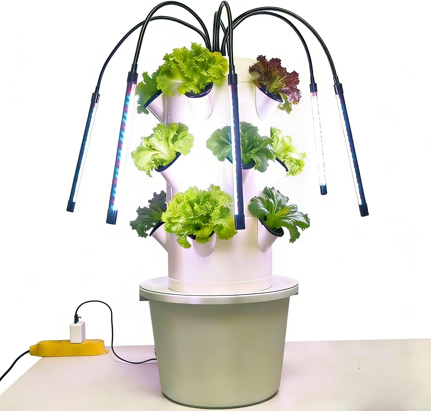 Hydroponic Tower - نظام زراعة مائية عمودي بثلاث طبقات