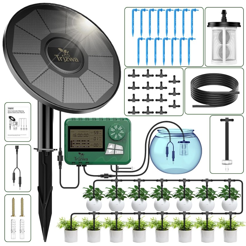 معدات الري بالطاقة الشمسية طقم - مراجعة Self Watering Planter وسعره
