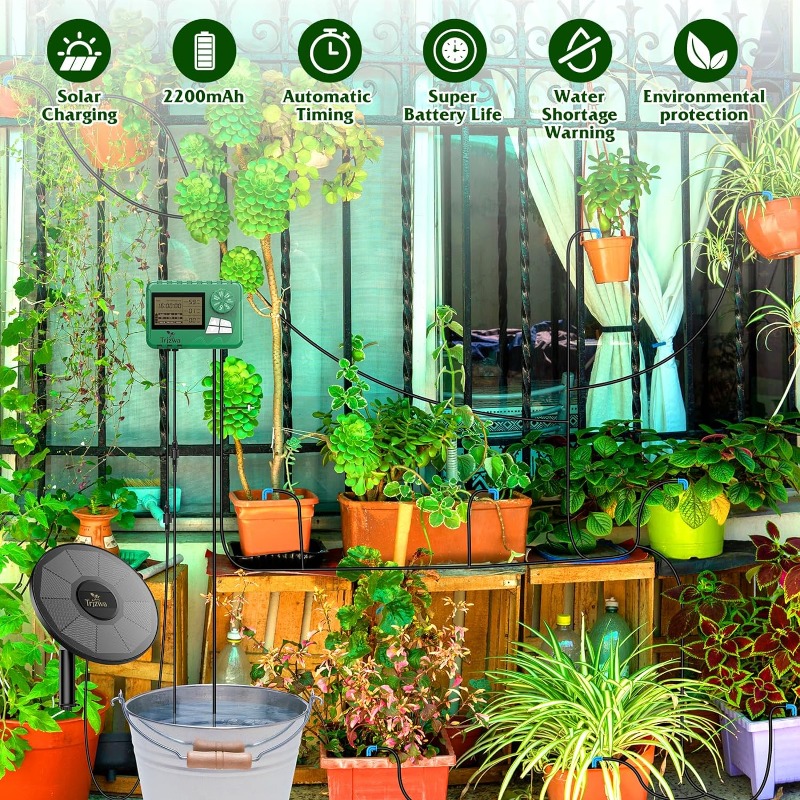 معدات الري بالطاقة الشمسية طقم - مراجعة Self Watering Planter وسعره