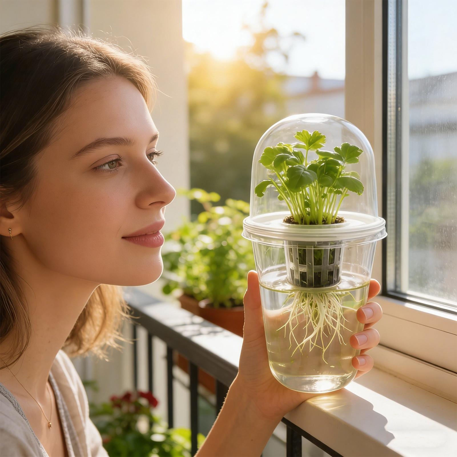 1-5 قطع أكواب شفافة لنمو النبا - مراجعة Hydroponic Grow Pod وسعره