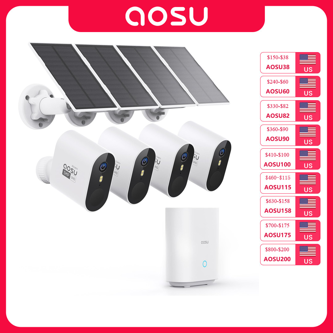 نظام كاميرا شمسية AOSU بدقة 5  - مراجعة Garden Camera وسعره