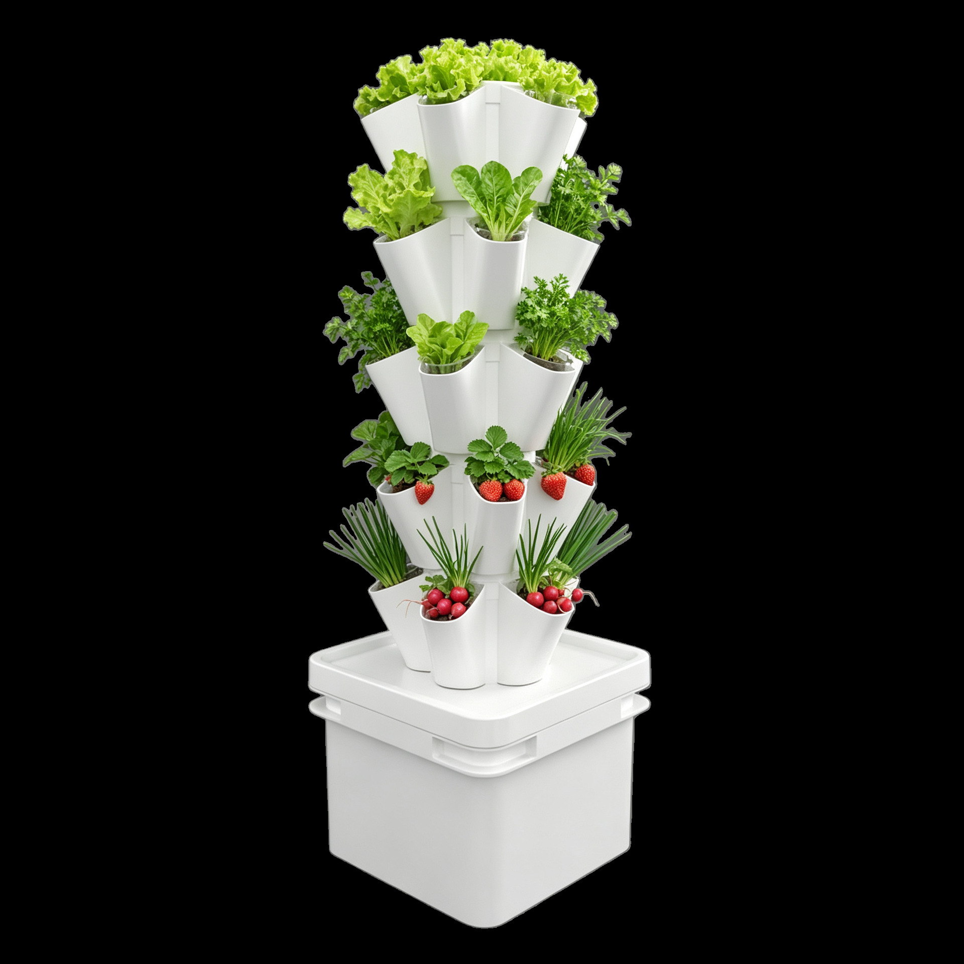 برج زراعة مائية عمودي سعة 8 لت - مراجعة Hydroponic Tower وسعره