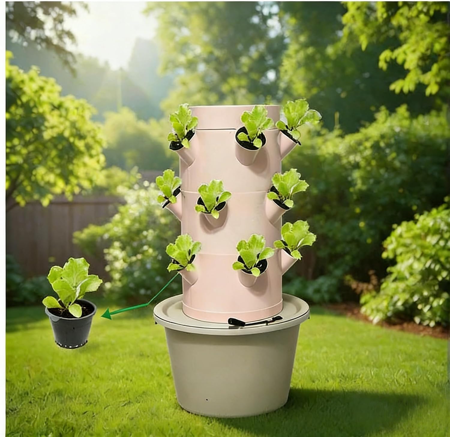 نظام زراعة مائية عمودي بثلاث ط - مراجعة Hydroponic Tower وسعره