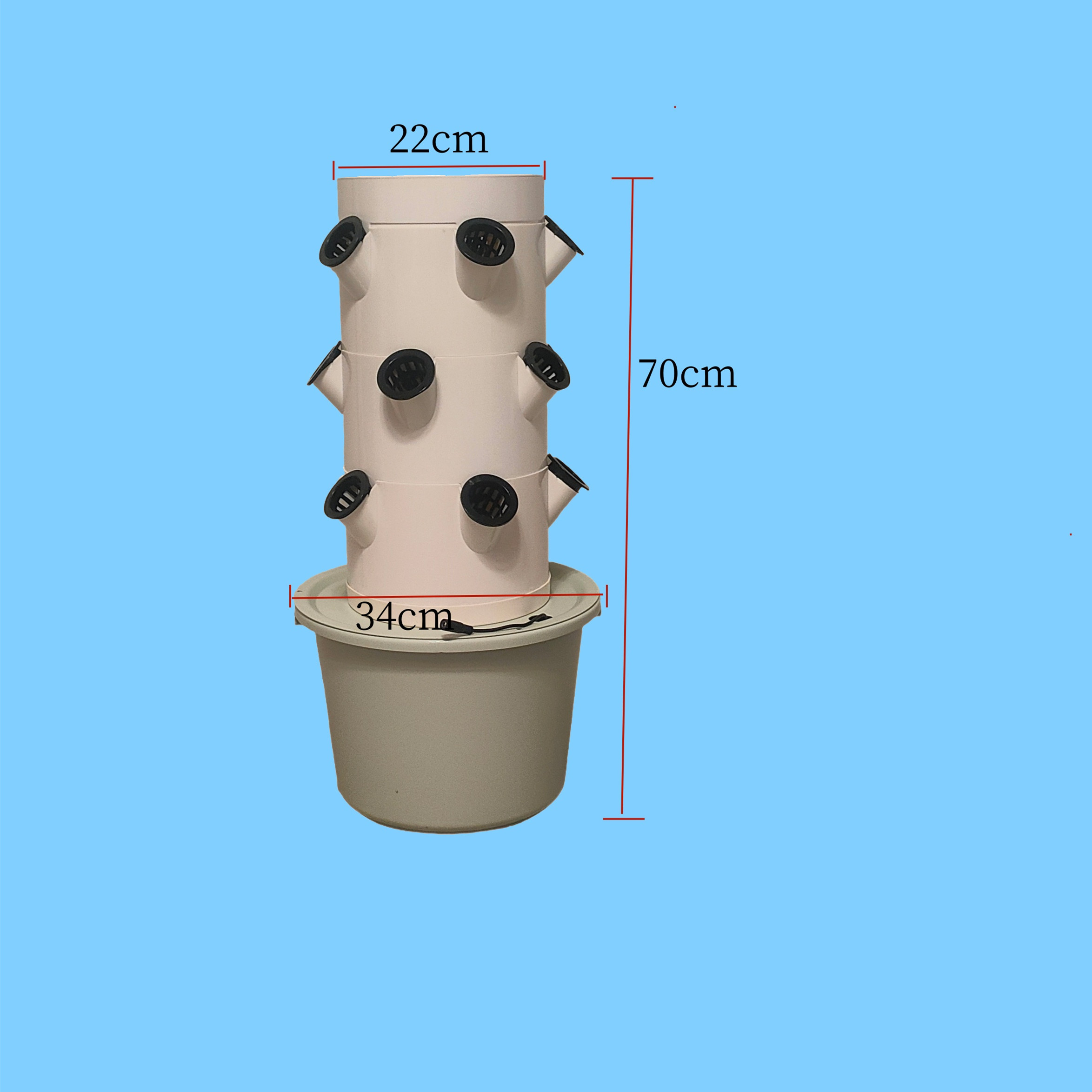 نظام زراعة مائية عمودي بثلاث ط - مراجعة Hydroponic Tower وسعره